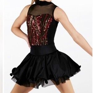 Weissman Black Jazz Tap Lyrical Modern Ballet Dance; size: Medium Child (10/12)